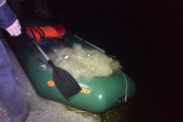 На Бурштынском водохранилище изъято 1430 метров бесхозяйственным сеток, Ивано - Франковский рибпатруль