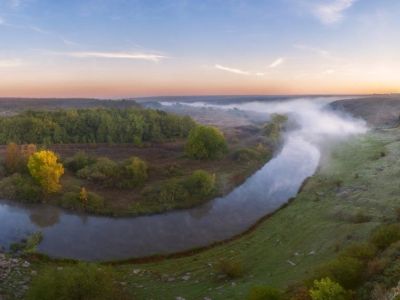 Река Кальмиус, Донецкой области.